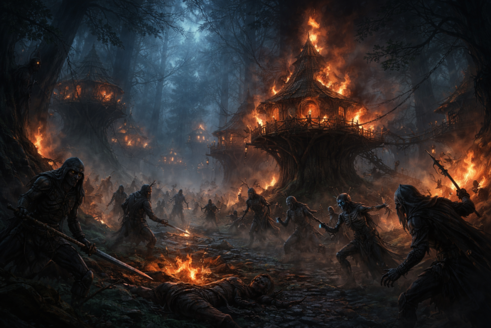 Огненная битва в лесном поселении.png